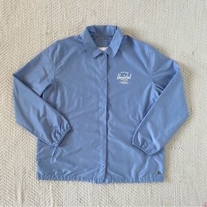 Herschel Blue Button-Up Windbreaker